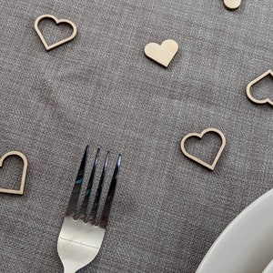 Wooden Heart Table Confetti Two Sizes, Inside and Outside Wedding Heart Table Confetti, Rustic Wedding Decor, Wooden Wedding Decor