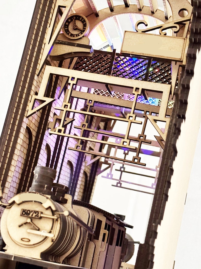 Train Platform Themed Book Nook Shelf Insert DIY Alley Book Etsy