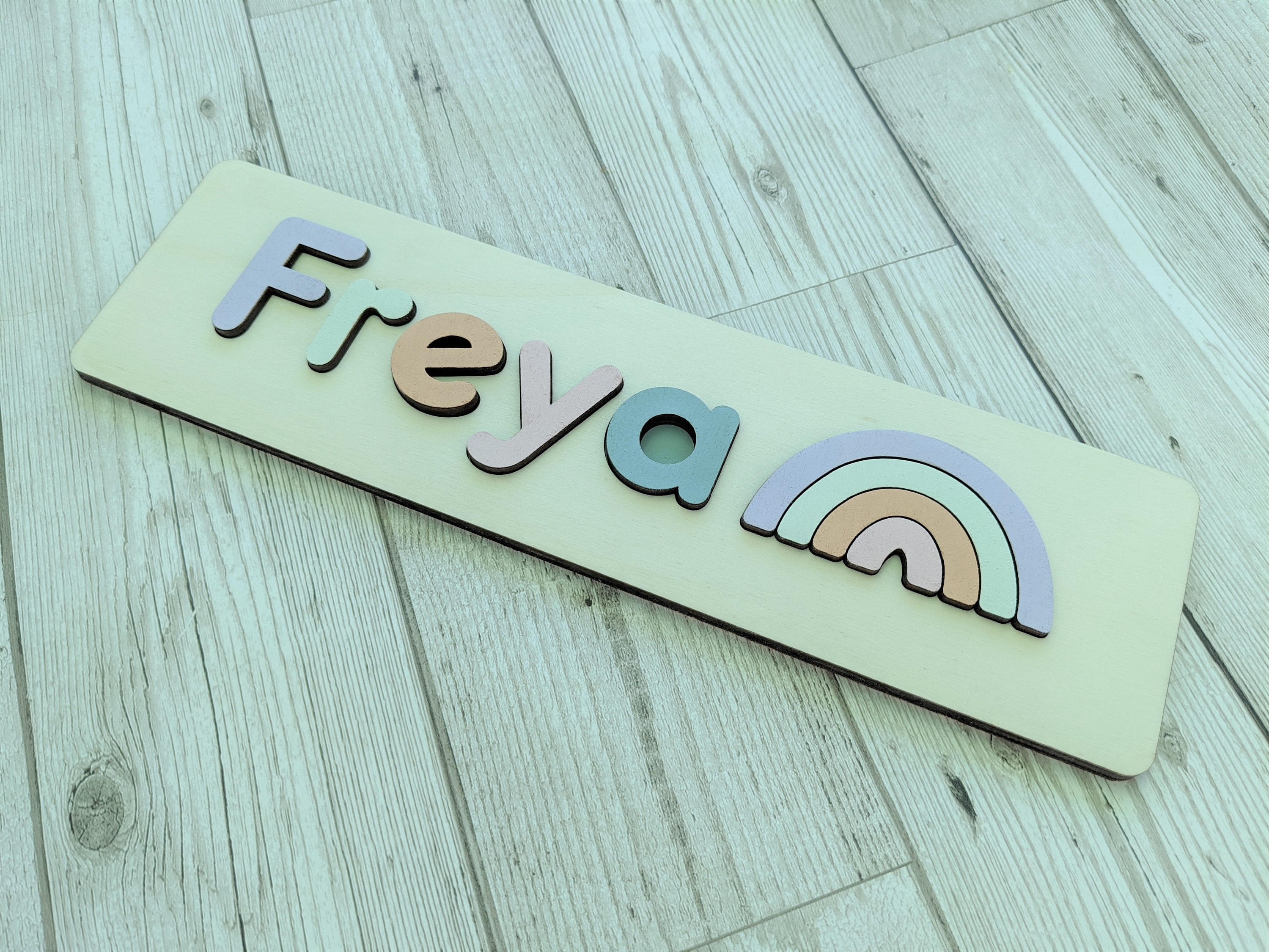 Personalised wooden hotsell name puzzle