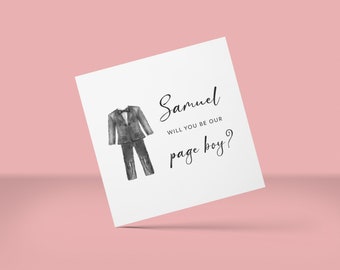 Page Boy Card, Page Boy Proposal, Ask Page Boy Card, Wedding Card, Will You Be Our Page Boy, For Page Boy