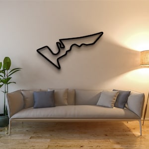 Circuit of Americas Race Track Formula 1 in 3D Black Acrylic MotoGP Wall Art Laser Cut | Ferrari Porsche BMW Mercedes