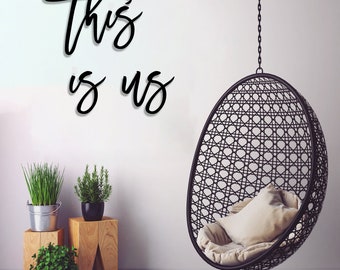 This is Us - Acryl Wand Spruch - Bilderrahmen - Schilder - Wandkunst - Familie