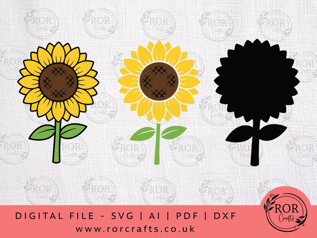 Sunflower SVG | Floral Sunflower Cut File | Summer Flower Clipart ...