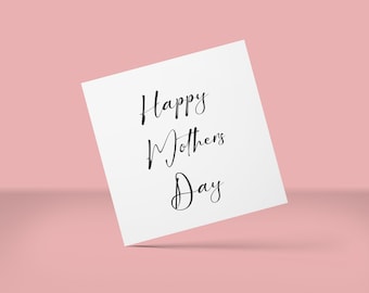 Mothers Day Card, Everything I am You Helped Me To Be Mum, Mummy, Mamgu Happy First Mothers Day, Happy, Cute Simple Card Mums Day