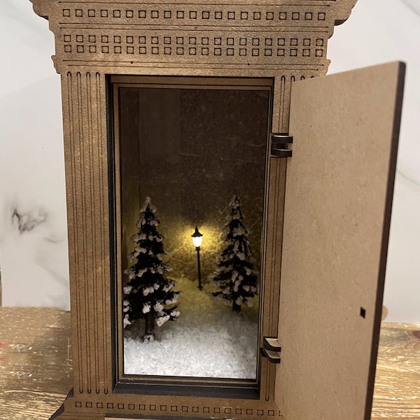 Estantería con temática de Narnia - Kit de estantería de callejón - Decoración para estantería - Decoración del hogar - Diorama - León - Bruja - Armario