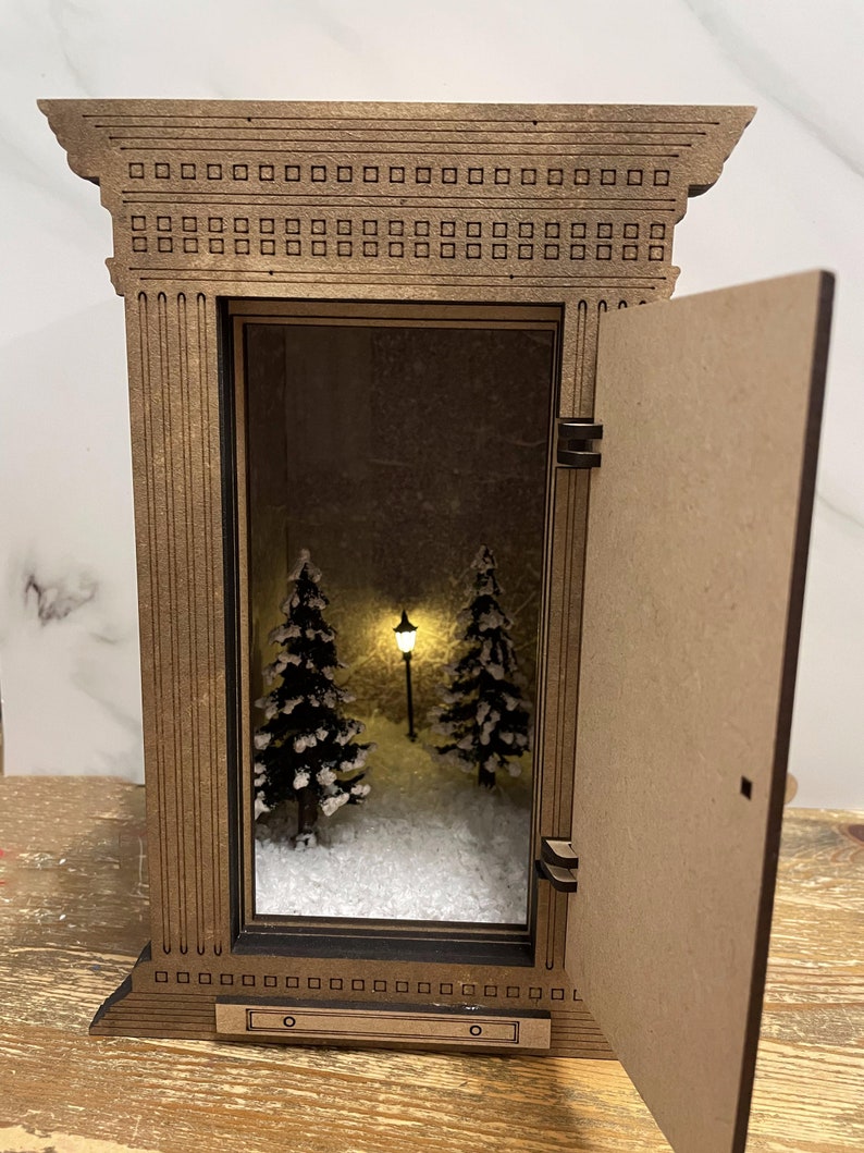 Narnia Themed Book Nook Shelf Insert - DIY Alley Book Nook Kit - Book Shelf Decor - Home Decor - Diorama - Lion - Witch - Wardrobe 