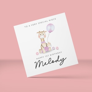 First Birthday To A Special Niece Card, To A Special Niece, Happy 1st Birthday, Girls First Birthday Card, For A Girl, Niece Card