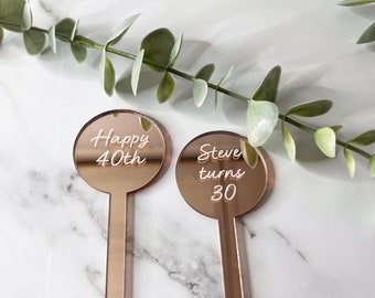 Rose Gold Mirrored Acrylic Drink Stirrers - Wedding Gifts - Swizzle Sticks - Party Drink Stirrer - Party Rosegold Favor Favour - Stir Stick