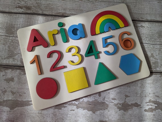 UKR - Wooden Jigsaw Puzzle - Lion Letters And Numbers