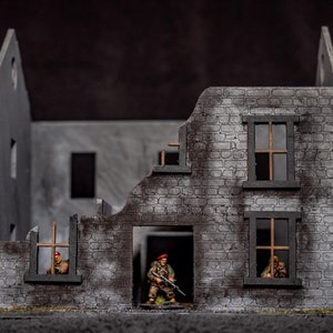 Diorama WO2 - blanco mdf - klaar om te schilderen - decor - rollenspel - gaming - bordspel