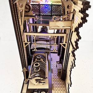 Bücherecke Regaleinsatz - DIY Diorama Bücherregal Dekor - Bücherecke Regal Set - DIY Deko für das Regal