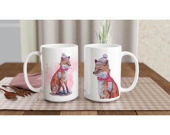 Fox Mug | Fox Cup | Fox Fine Art Mug | Wildlife Mug| Fox 15oz Ceramic Mug