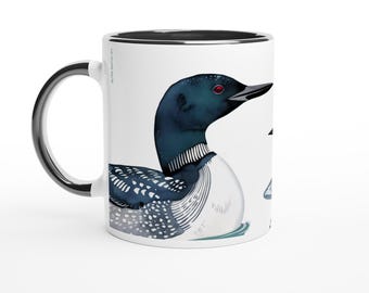 Loon Mug – Canadian Wildlife Ceramic Mug – Cottagecore Nature Gift – Algonquin Park Souvenir – Bird Lover Coffee Cup