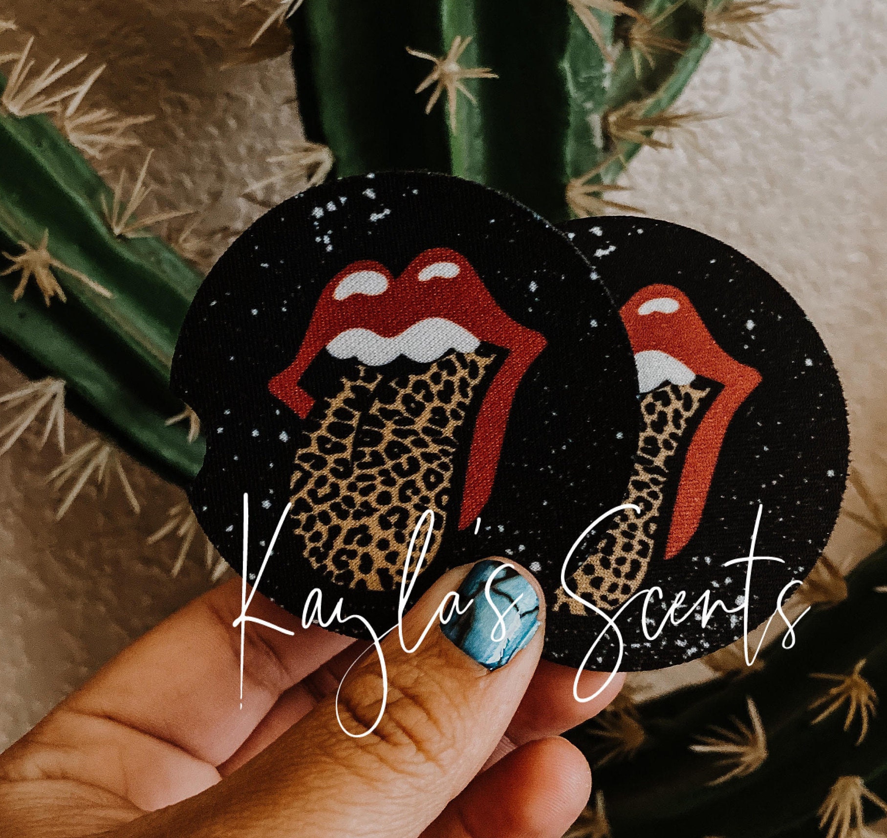 Inspired Rolling Stones Car Coasters Etsy