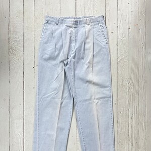 34x34 Vintage geplooide jaren '80 American Eagle Faded Blue Trouser Pant