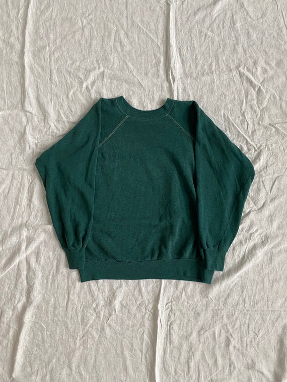 Vintage Green Raglan Crewneck Sweatshirt