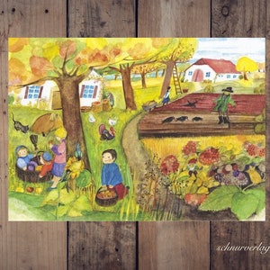 HERBSTÄPFEL - Herbstbild in DIN A2 oder DIN A3 von Eva-Maria Ott-Heidmann