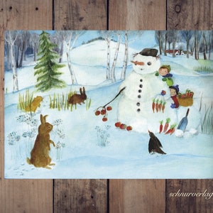 Winterzeit - Cartel infantil en DIN A3 por Eva Maria Ott-Heidmann