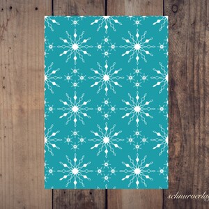 Carte postale FLOCONS DE NEIGE en papier recyclé de Schnurverlag