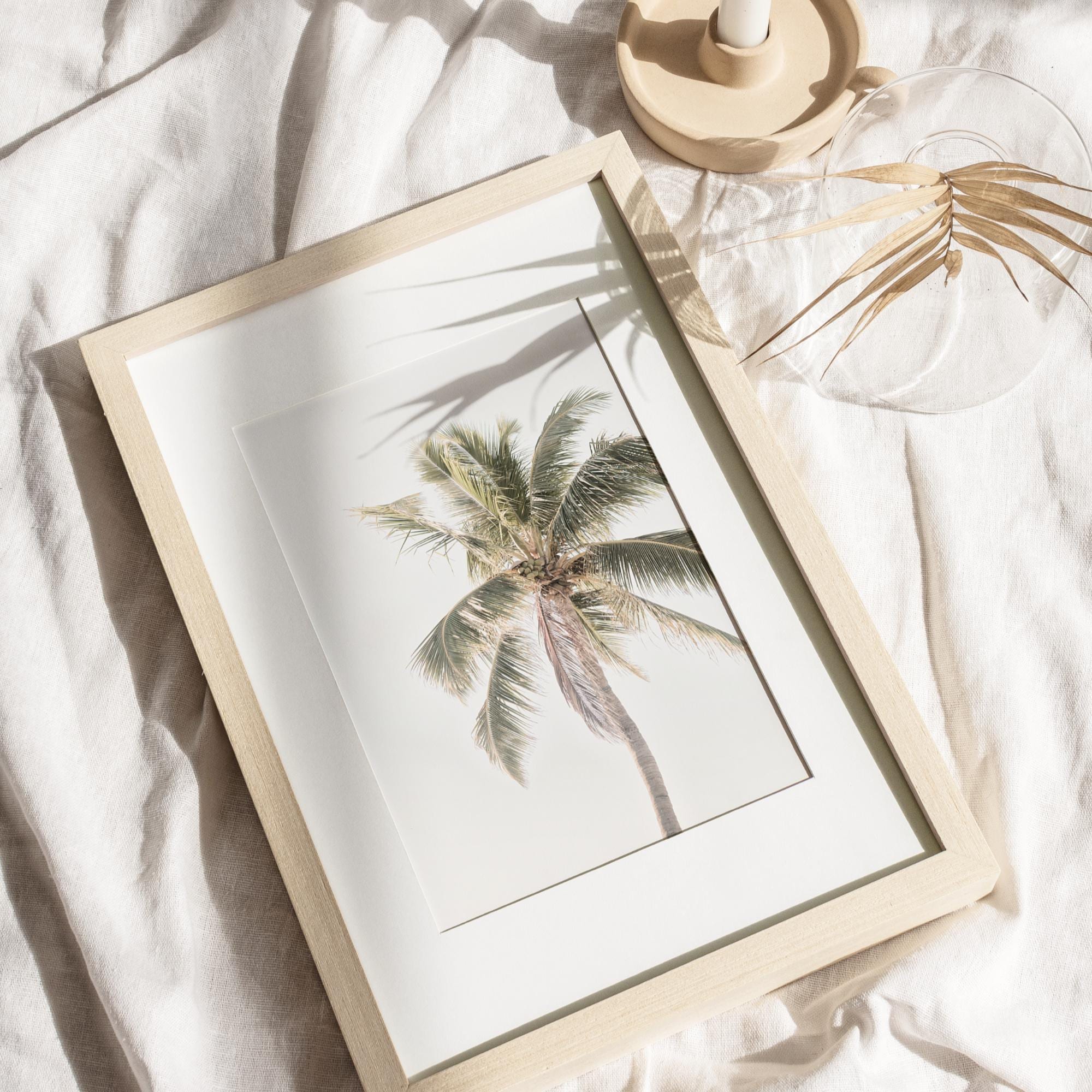 Palm Tree Print, Minimalist Beach Photography, Coastal Wall Art ...