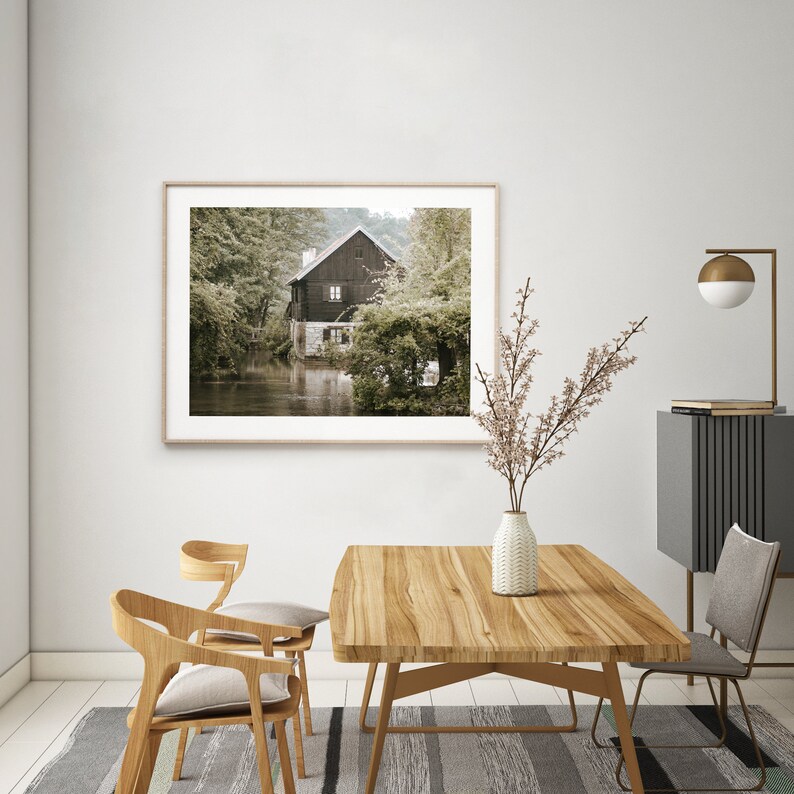 Rustic Farmhouse Photography Print, Antique Muted Cottage Decor ...