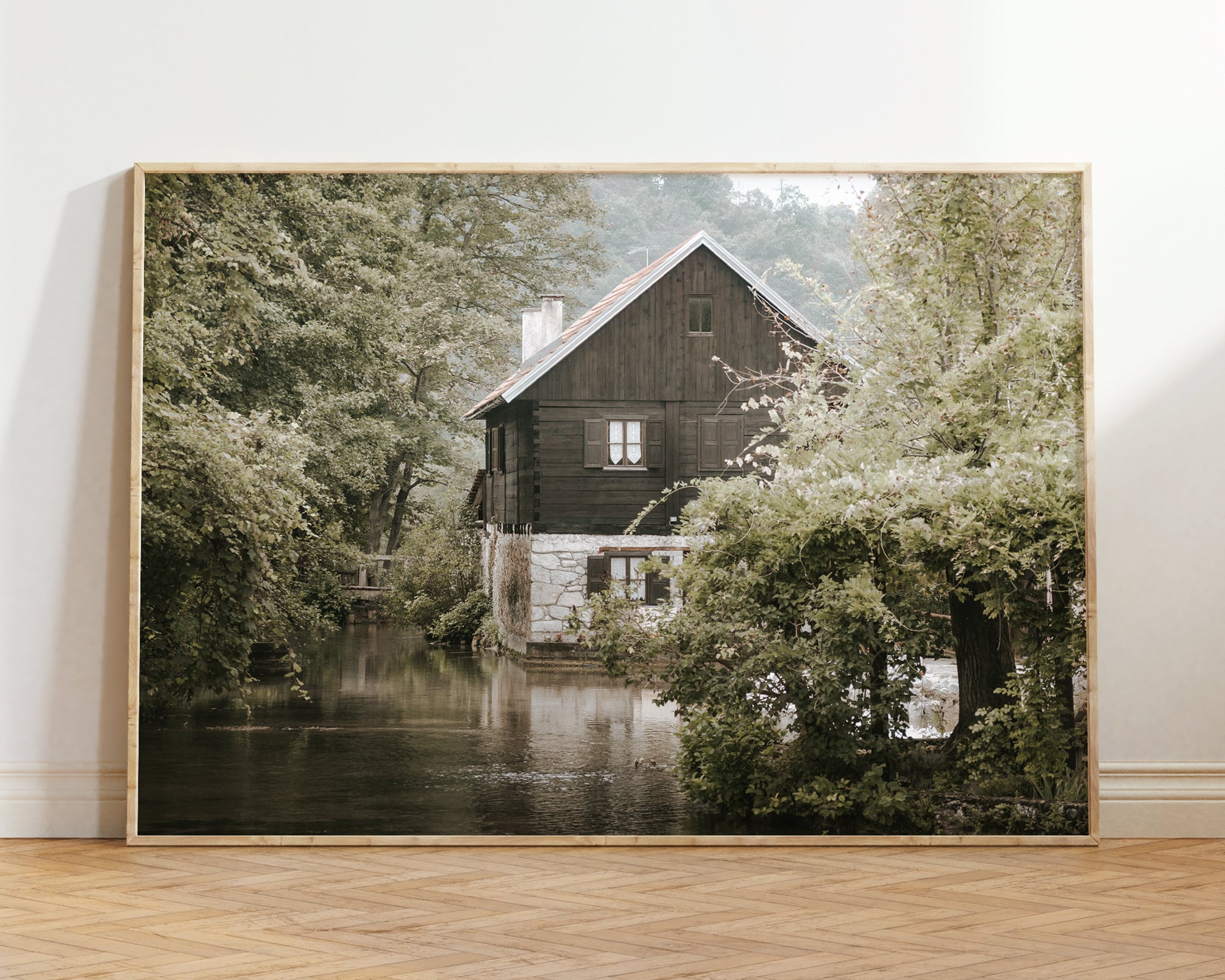 Rustic Farmhouse Photography Print, Antique Muted Cottage Decor ...