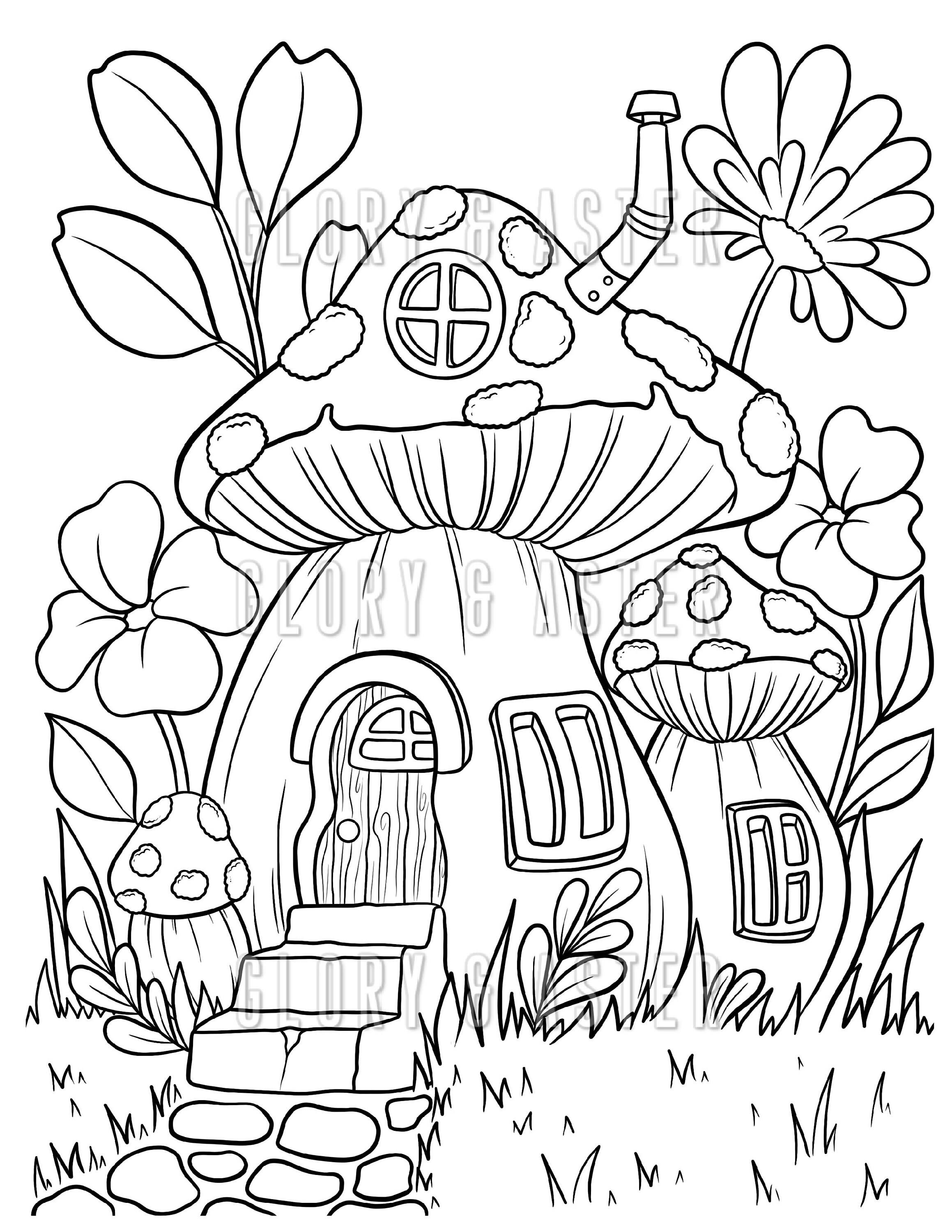 Fairy House Coloring Pages For Kids 10553690 Vector A Vrogue co
