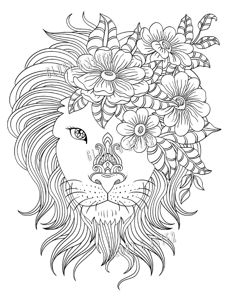 Zentangle Lion Coloring Page Forcoloring Pages Printa - vrogue.co