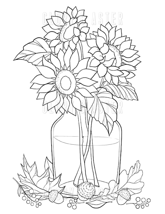 printable paint by numbers for kids  Sunflower coloring pages, Flower  coloring pages, Coloring pages