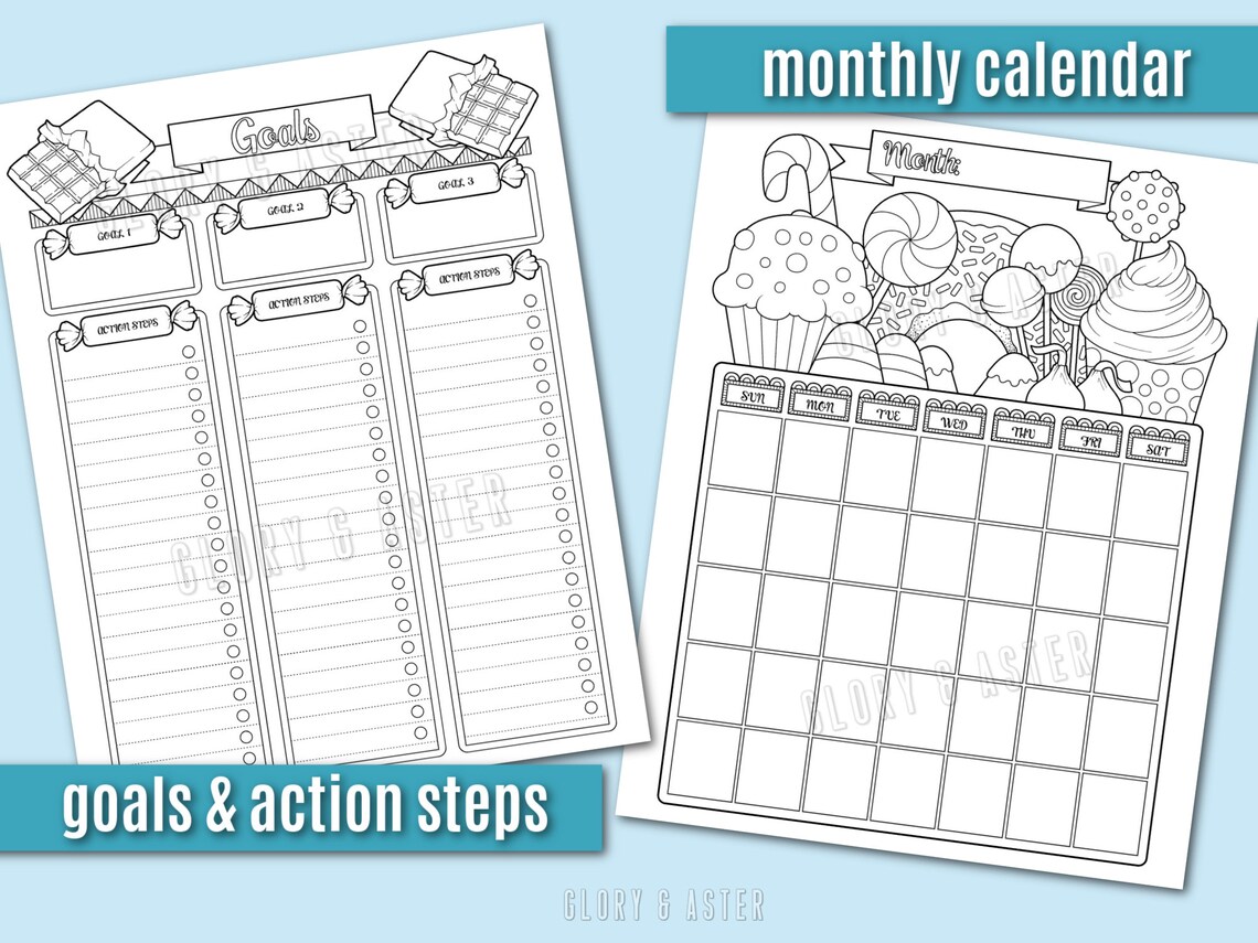 Coloring Planner Printable Planner - Il 1140xN.3135015280 Bwv5 