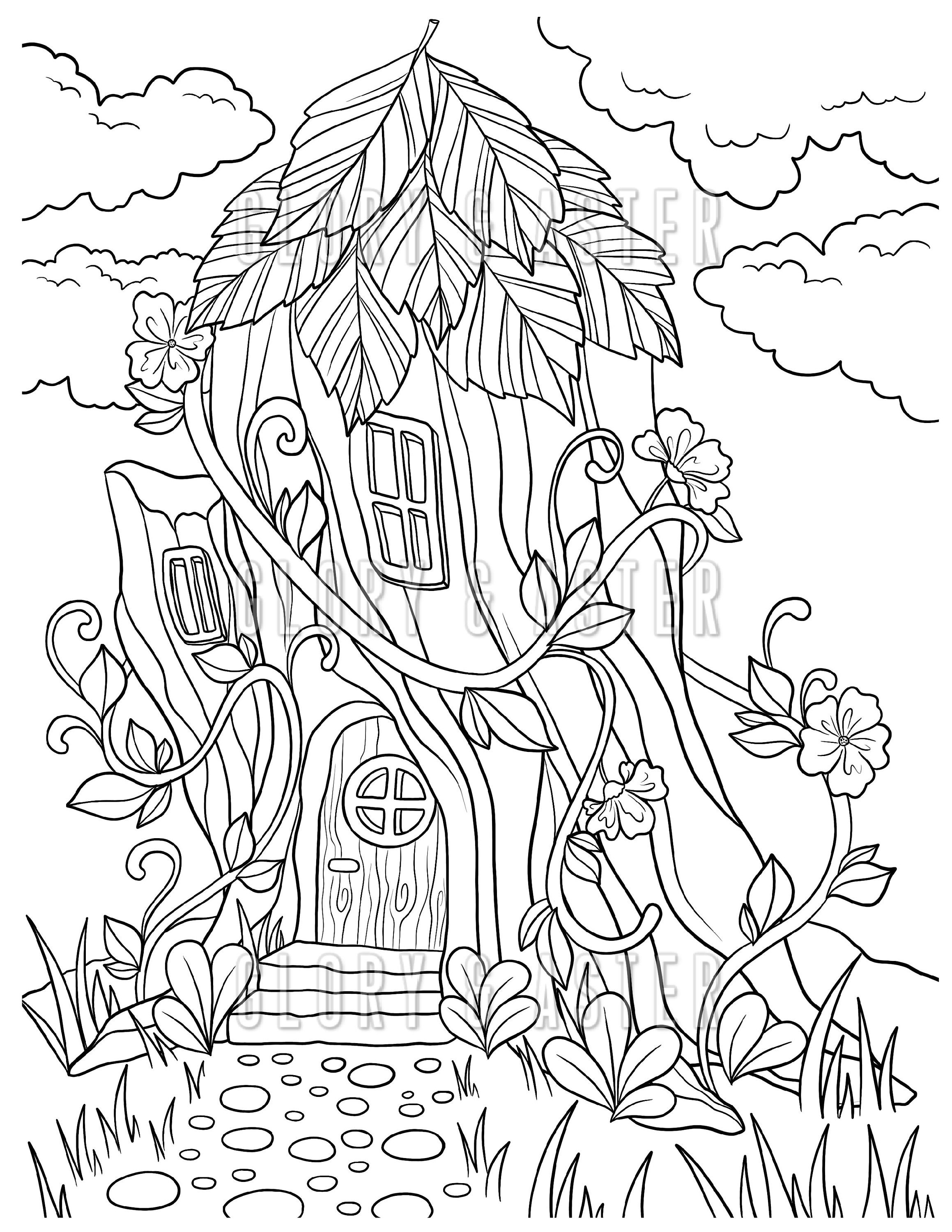 coloring-pages-of-fairy-houses