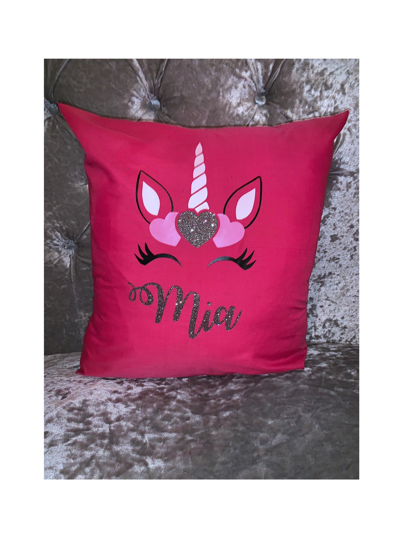 Personalised Unicorn cushion cover Etsy