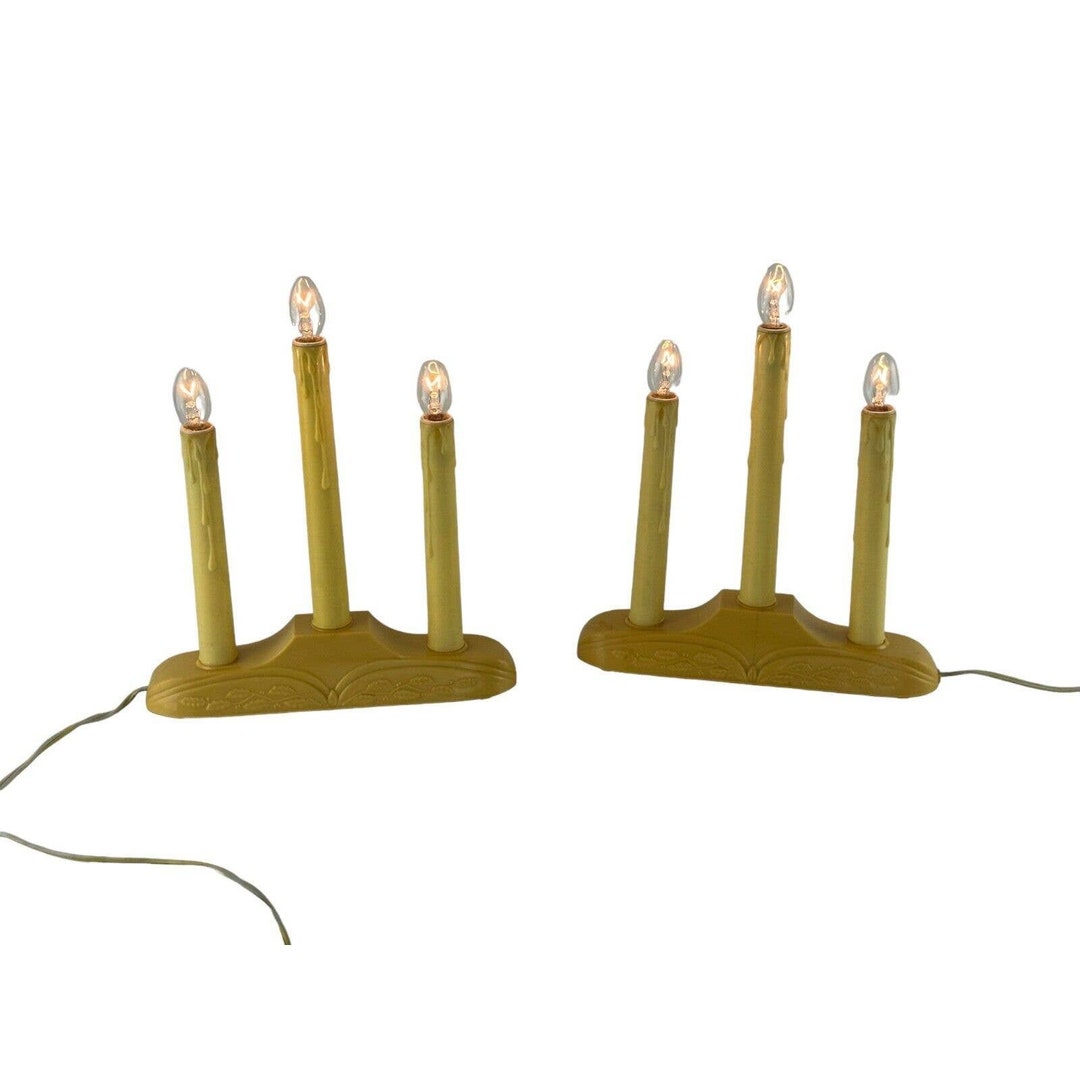 Vintage Candelabra Christmas Lights Drip 3 Lights With Bulbs Etsy