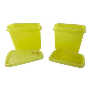 Vintage Tupperware Yellow Shelf Savers: Kitchen Storage Containers, Set of 2