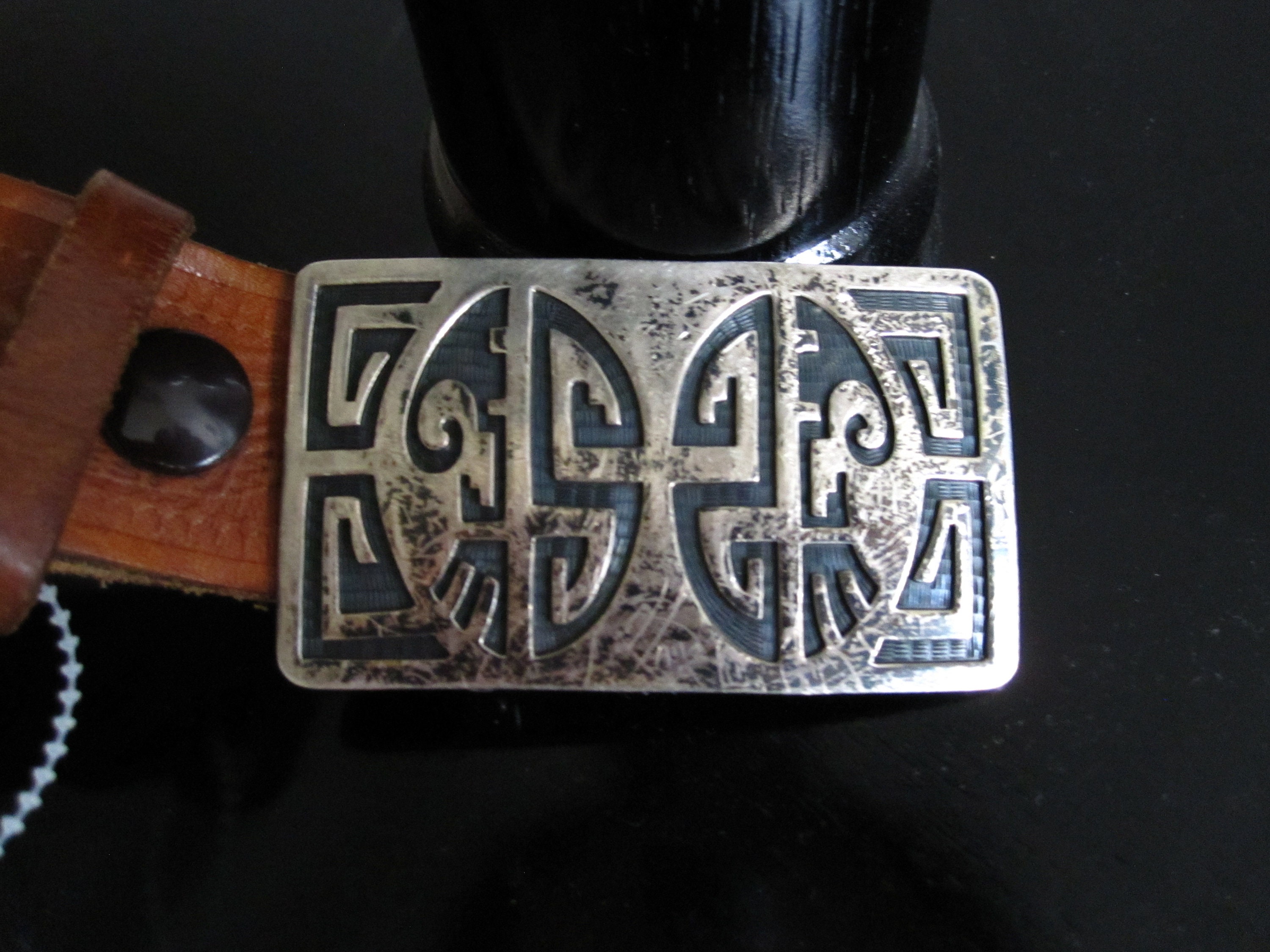 Vintage Sterling Silver Belt Buckle 