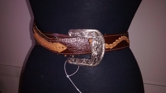 Vintage Western belt and buckle, Vintage Sterling