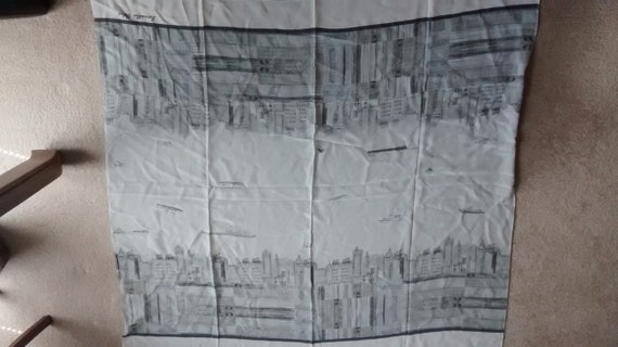 Preowned Skyline Chiffon-silk Scarf, Louella Odie,