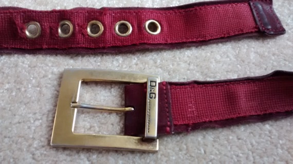 Vintage Red Dolce & Gabbana belt, classy D and G … - image 1