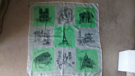 Vintage Scarf Paris 100% silk collection creat ci… - image 1