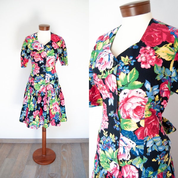 Vintage Floral Dress - Etsy