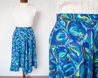 90s midi skirt, printed skirt, summer skirt, colorful skirt, 1990s skirt, nineties skirt, hippie skirt, patterned skirt