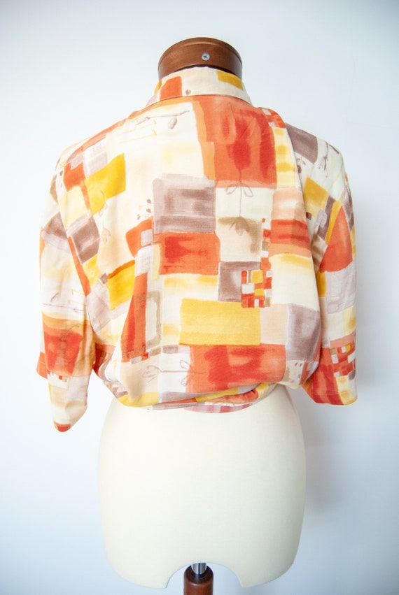 80s shirt, 1980s shirt, printed shirt, colorful s… - image 8