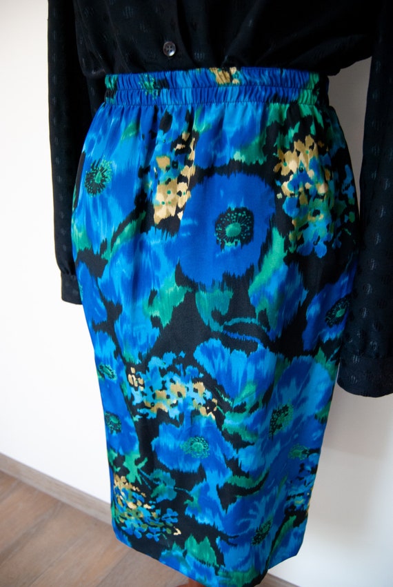 80s midi skirt, 80s printed skirt, colorful skirt… - image 7