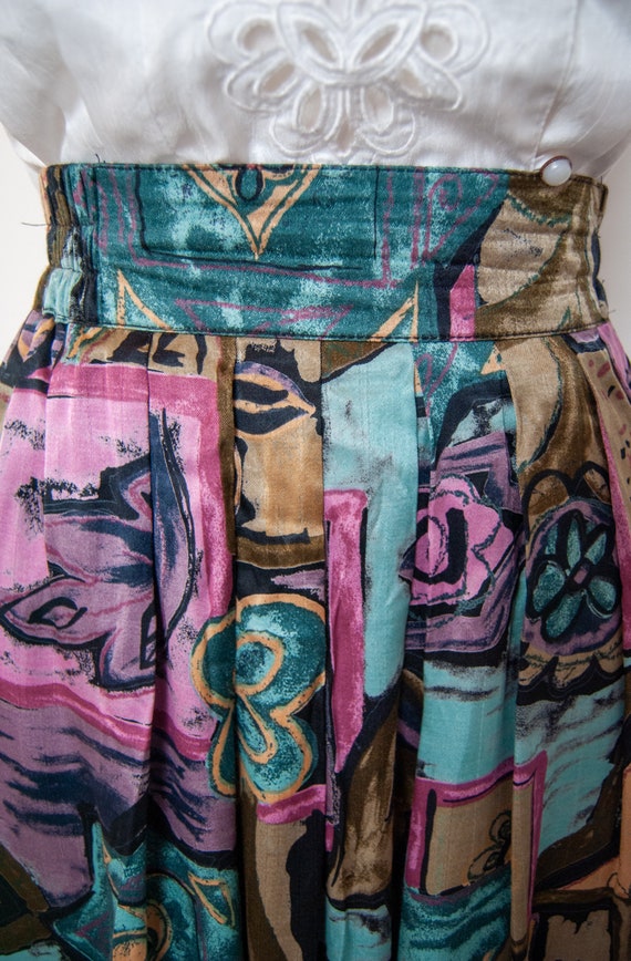 80s midi skirt, 80s printed skirt, colorful skirt… - image 6
