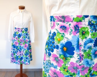 90s midi skirt, printed skirt, 90s floral skirt, 90s flowers skirt, 1990s skirt, nineties skirt, floral skirt, 90s floral skirt
