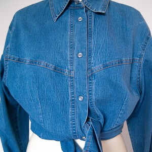90s shirt, denim shirt, jeans shirt, grunge shirt, 1990s shirt, nineties shirt, vintage shirt, retro shirt image 5