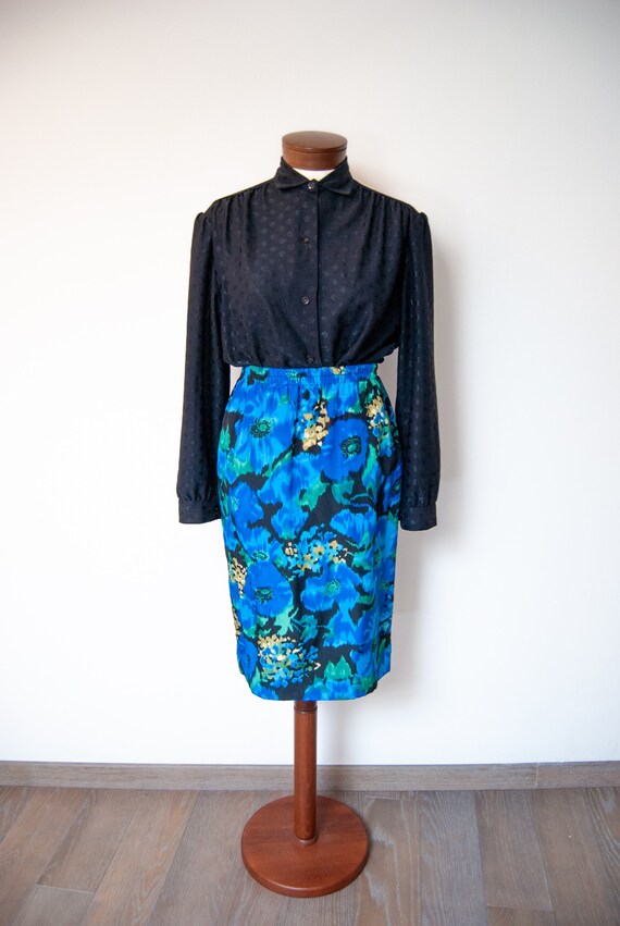 80s midi skirt, 80s printed skirt, colorful skirt… - image 2
