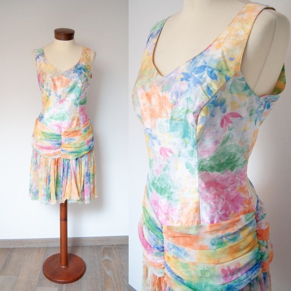 Vintage Loris Azzaro Paris dress, 80s dress, 1980s