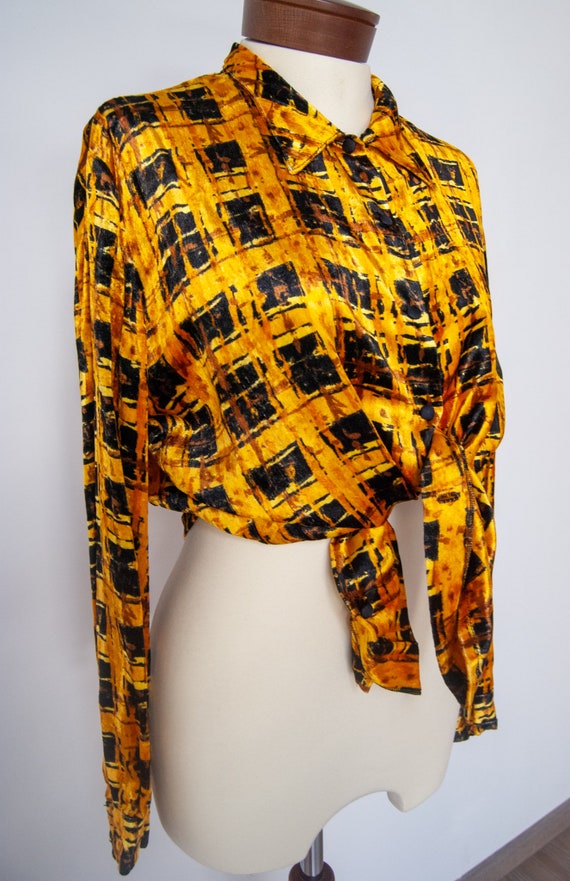 90s shirt, chenille shirt, 1990s shirt, tartan sh… - image 7