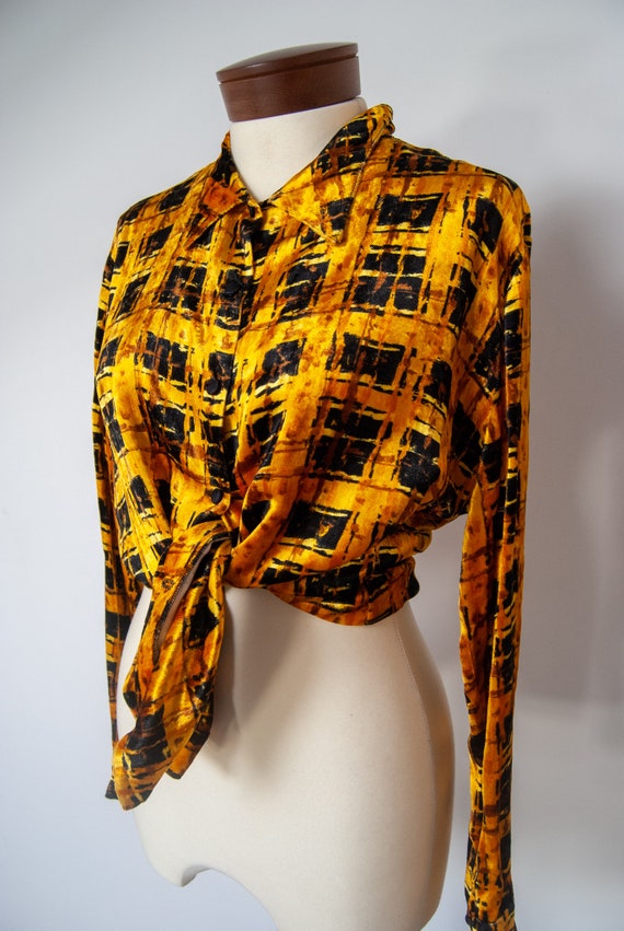 90s shirt, chenille shirt, 1990s shirt, tartan sh… - image 6